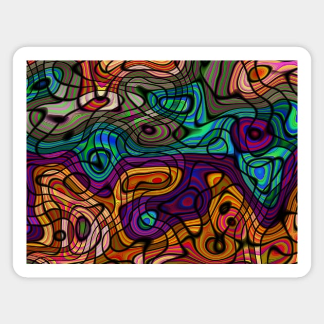 Iridescent abstract art Iridescent Abstract Art Sticker TeePublic